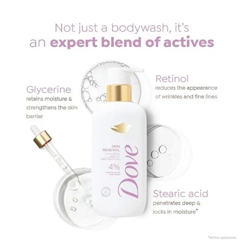 Dove Skin Renewal Serum Body Wash 300ml Retinol Firm Skin gallery