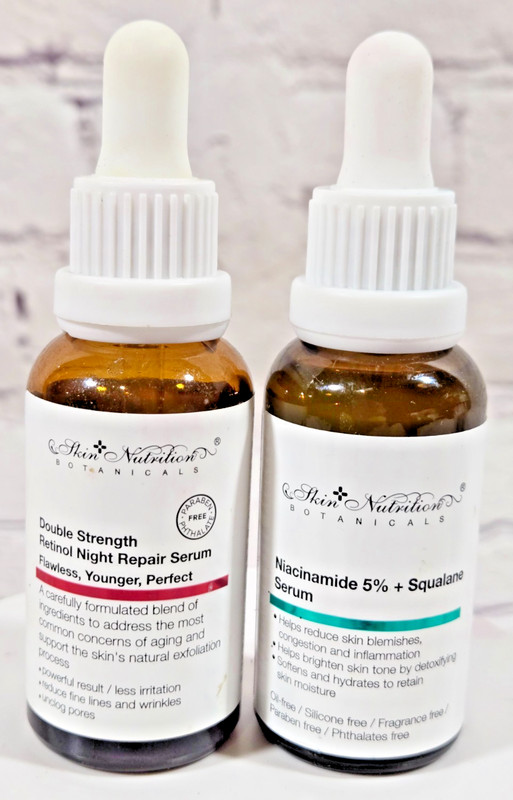 Skin Nutrition Botanicals 2X Retinol Night Repair Serum AND Niacinamide+Squalane