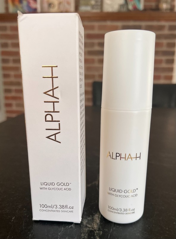 ALPHA H Liquid Gold with Glycolic Acid ~ Full Size 3.38 fl oz/100 ml NIB