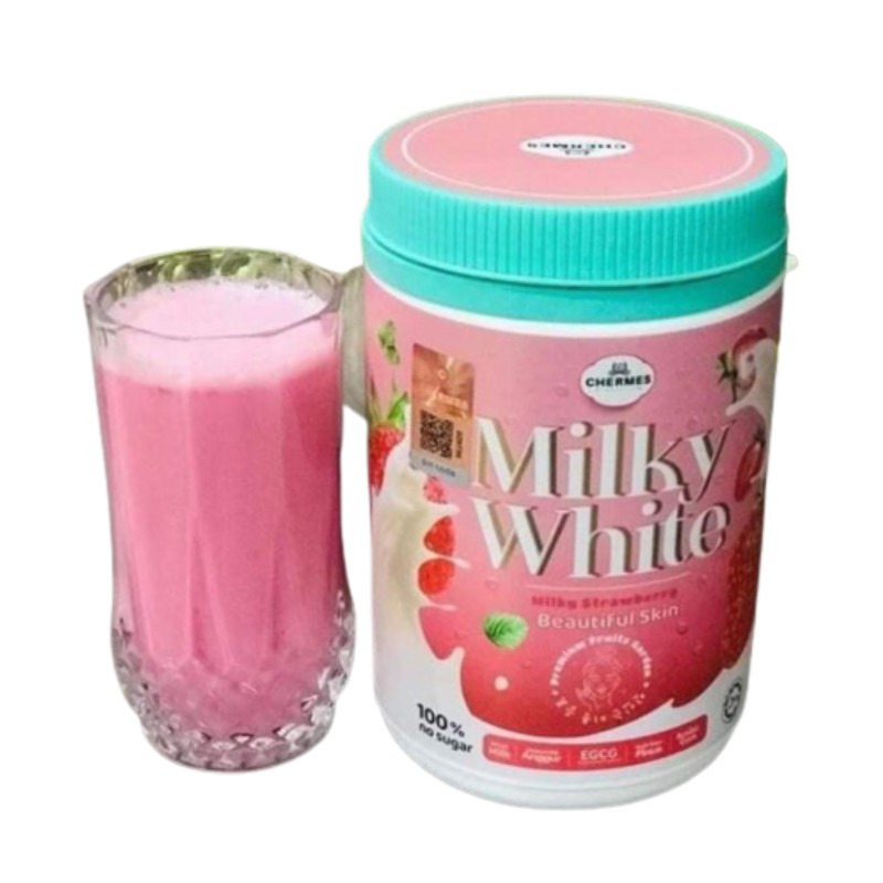 x4 K-Colly Chermes MilkyWhite Collagen 500g Strawberry Whitening Skin Supplement gallery