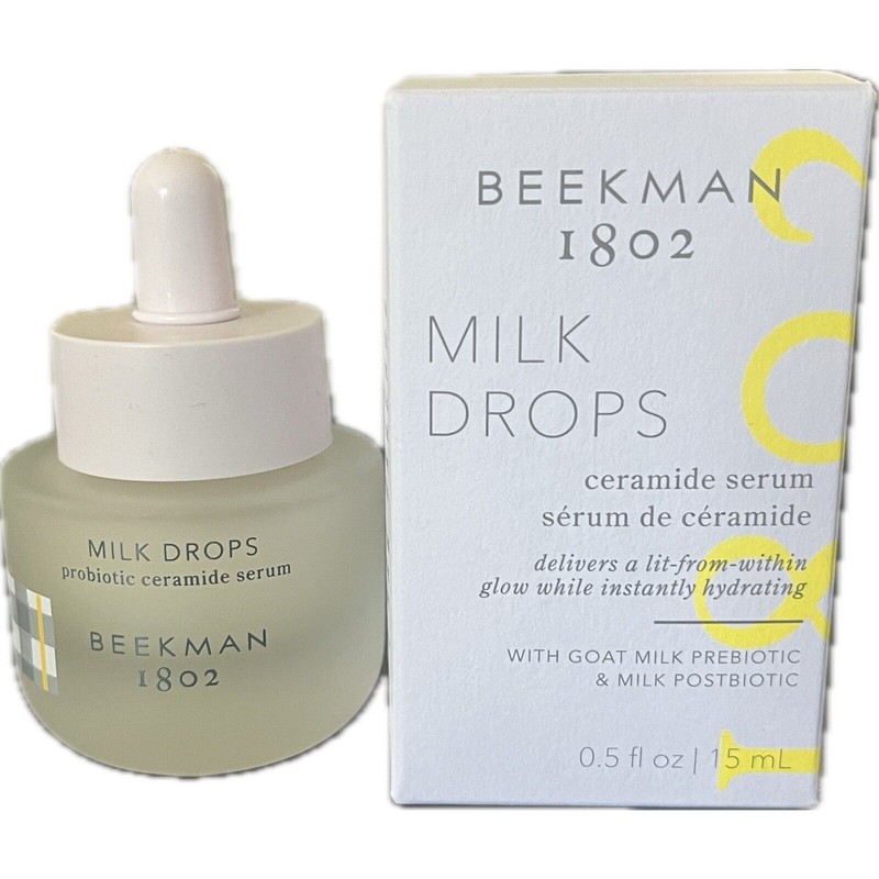 Beekman 1802 Milk Drops Ceramide Serum Goat Milk Prebiotic 0.5 oz NEW in Box