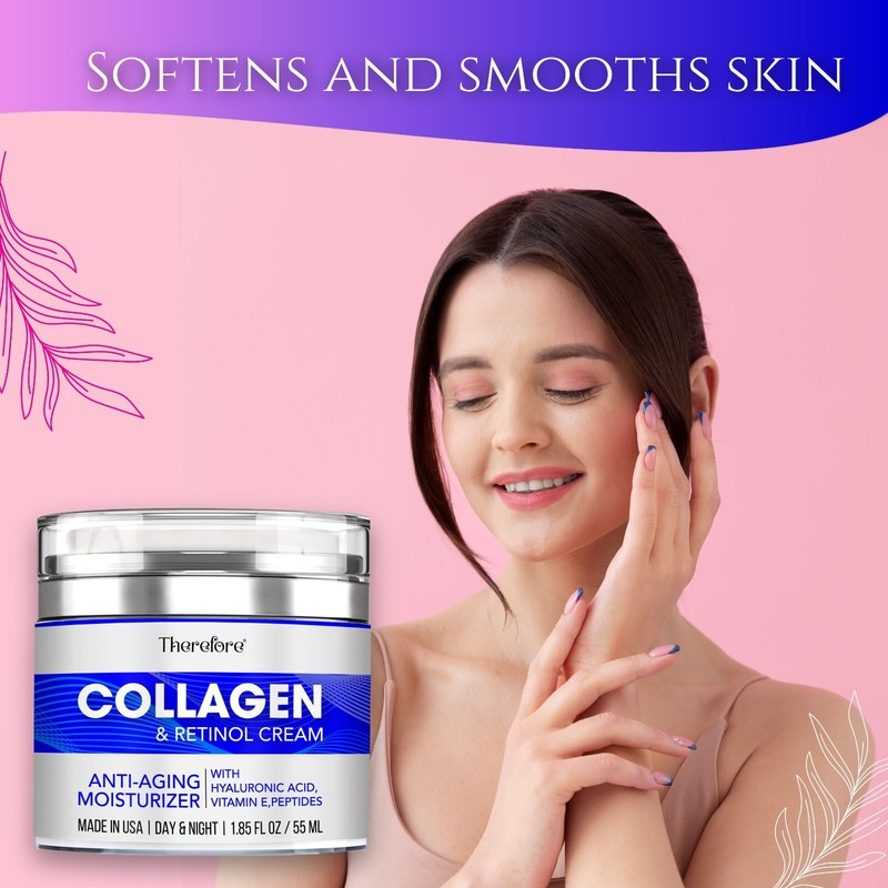 Anti Aging Retinol Collagen Cream – Smooth Wrinkles & Hydrate Skin Day & Night gallery