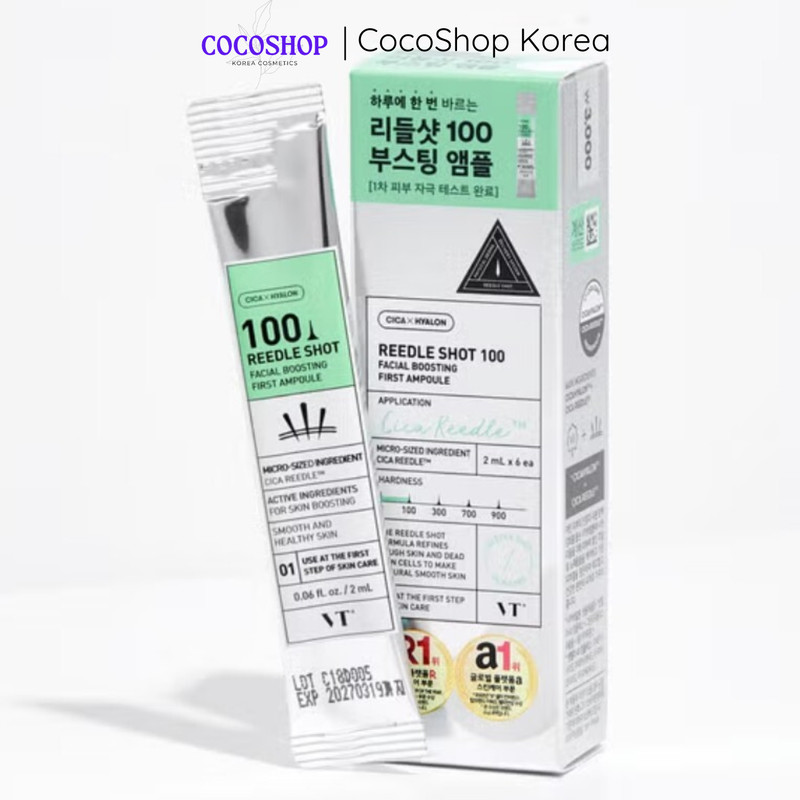 VT Reedle Shot 100 Ampoule 2ml x6 Boosting First Serum K-Beauty Set gallery