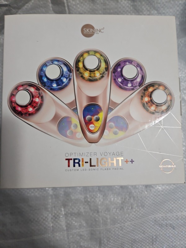 Skin Inc Optimizer Voyage Tri-Light++ Sonic LED Facial Device USB Rechargeable