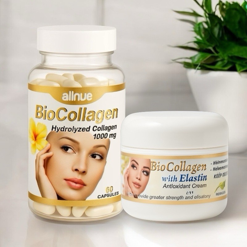 Bio Collagen Hydrolyzed 1000Mg Softgels W/ Elastin Antioxidant Elasticity Cream
