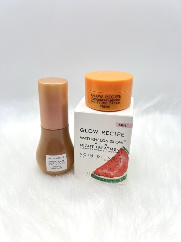 Glow Recipe Bundle Travel Set Niacinamide Hue Drops AHA Night Cream BN $40+Value gallery