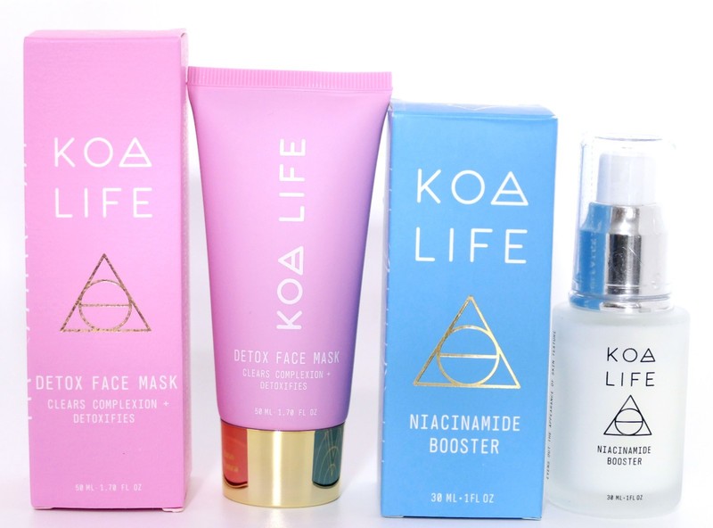 ×2Pc Lot KOA Life Niacinamide Booster + Detox Face Mask Full Size RV$75 NEW!
