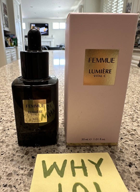 FEMMUE Lumiere Vital C Face Serum Brightening 1oz/30mL EXP03/2026 SEALED BOX $88 gallery