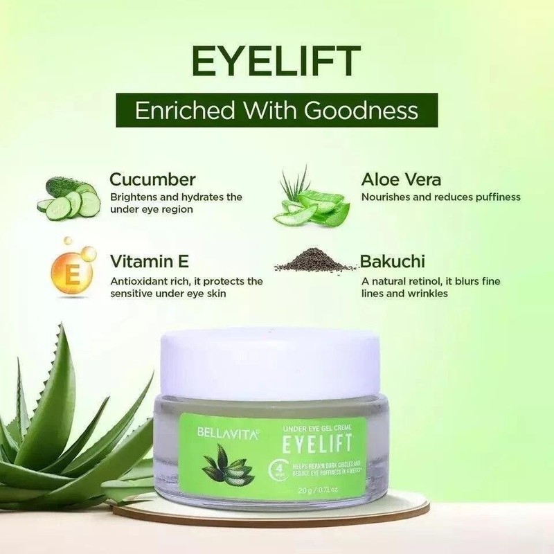 Under Eye Cream Gel for Dark Circles, Puffy Eyes, Wrinkles Remove for UNISEX 20g gallery