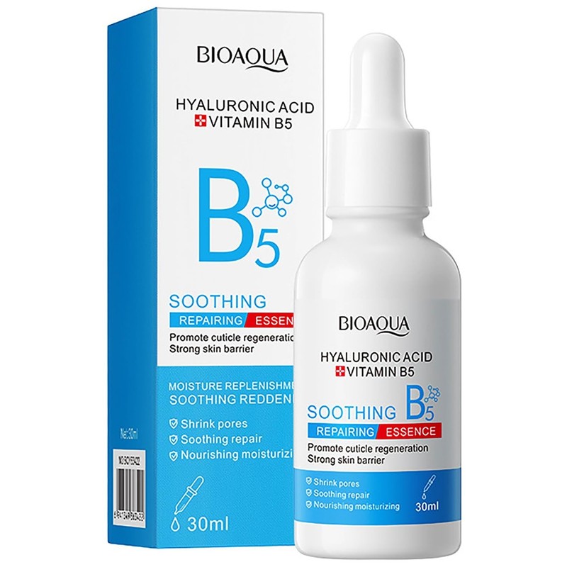 BIOAQUA Hyaluronic Acid Vitamin B5 Soothing Face Essence Shrink Pores 30ml