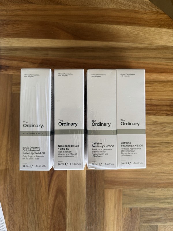NEW Skincare Set of 4 PACKS The OrdinarFace Serum Eye Serum, Organic Rosehip Oil gallery