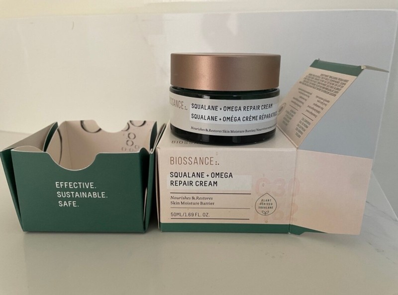 Biossance Squalane + Omega Repair Cream 1.69oz 50ml Deep Moisturizer New In Box