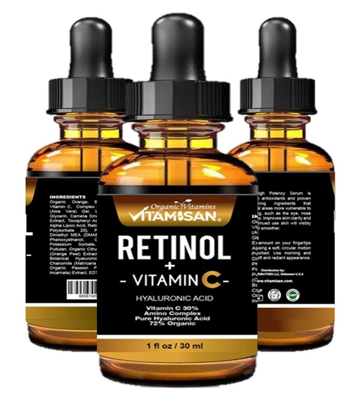 Advanced Vitamin C Anti-Wrinkle Retinol Serum 30% Organic Vitamins gallery
