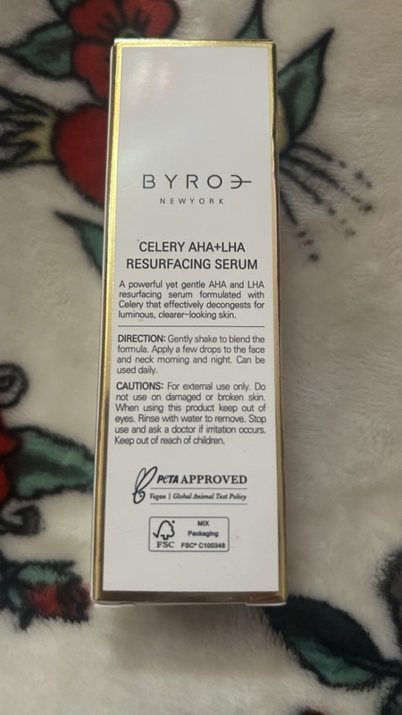 BYROE New York Celery AHA+LHA Resurfacing Serum Vegan 1.01 fl oz gallery
