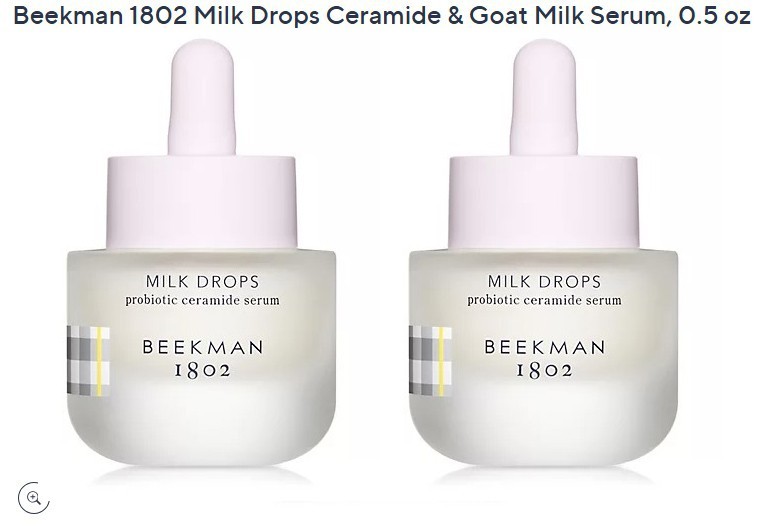 BEEKMAN 1802 Milk Drops Ceramide Serum Goat Milk Prebiotic 15 mL NIB (2 bottles)