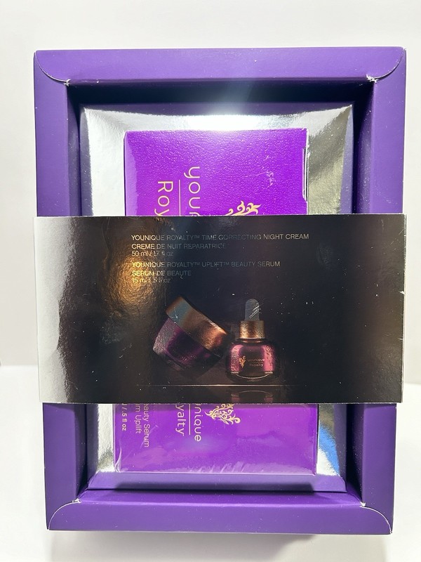 Younique Royalty Time Correcting Night Cream & Uplift Beauty Serum Set NIB