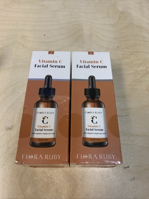 Vitamin C facial serum with vitamin E hyaluronic acid 1 FL OZ (2PACK) EXP:10/27