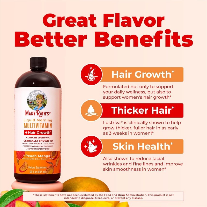 HOT-MARYRUTH'S Liquid Multivitamin+Hair Growth|Clinically Tested for Thicker 100 gallery