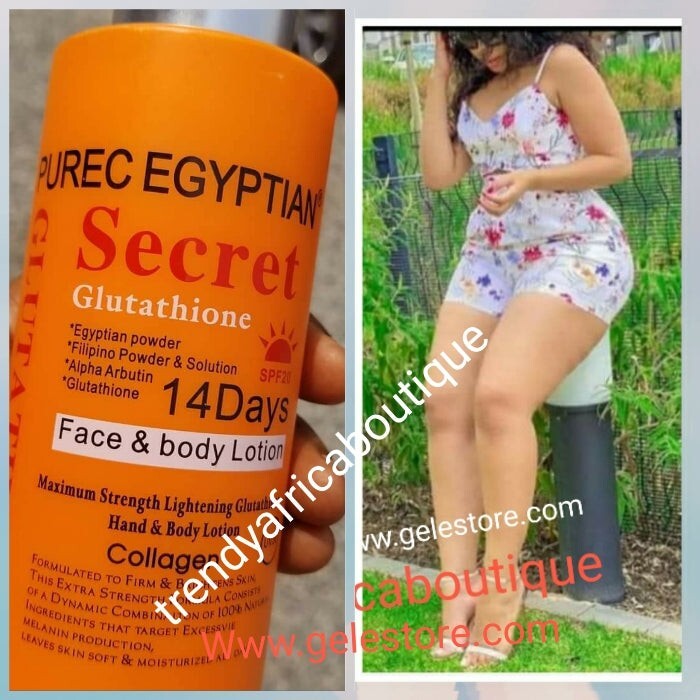 Original Purec Egyptian Secret GLUTATHION Face & Body Lotion 400ml X 1 SPF 30