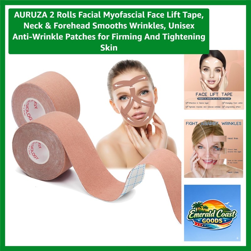 Unisex Myofascial Lift Tape – 2 Rolls, Target Wrinkles & Puffiness Effortlessly