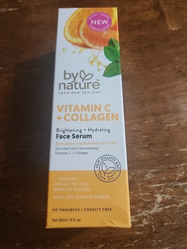 BY NATURE Brightening Face Serum Vitamin C + Collagen 3 fl.oz Exp 06/2026