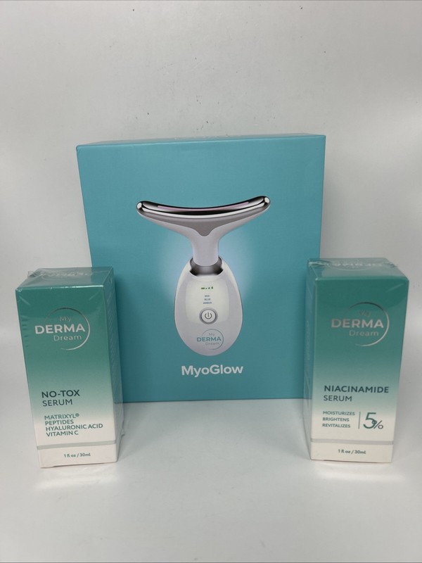 Derma Dream Neck Sculpting Kit with Niacinamide & No-Tox Serums LED Device gallery