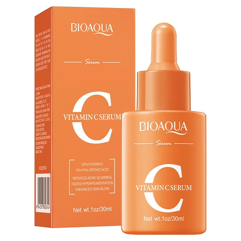 BIOAQUA Vitamin C Facial Serum Hyaluronic Acid Essence Anti-Aging Skin Care 30ml