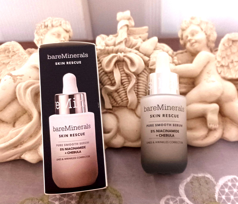 BAREMINERALS SKIN RESCUE PURE SMOOTH SERUM 5% NIACINAMIDE & CHEBULA -NIB-1OZ.