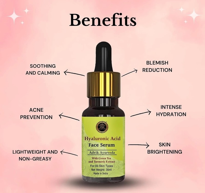 Advik Ayurveda Hyaluronic Acid Face Serum For All Skin Types 30ml gallery