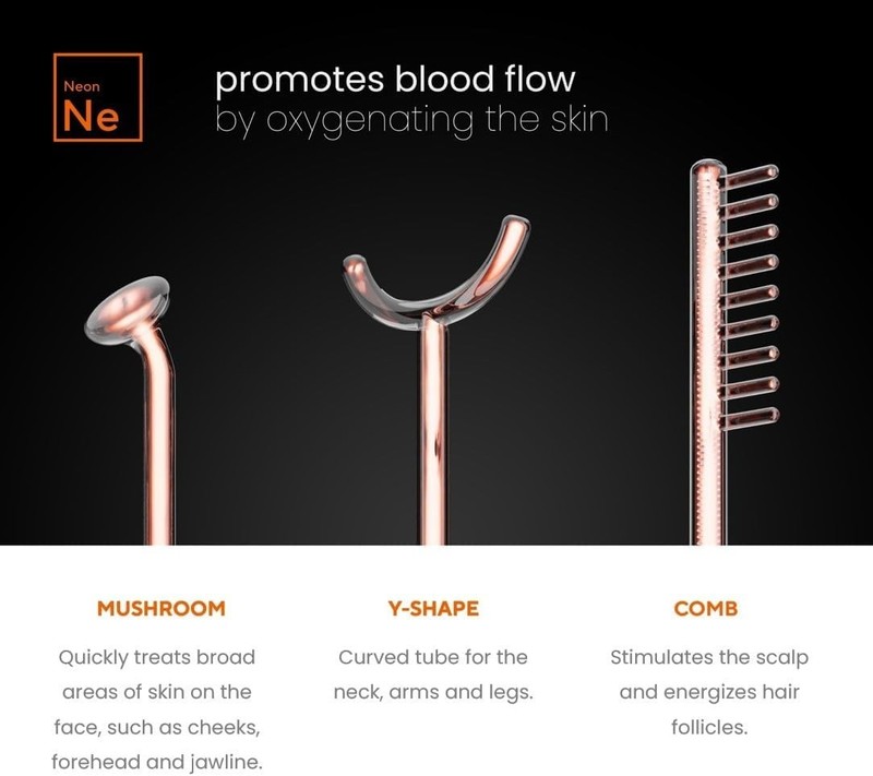 Achieve Youthful Skin with NuDerma High Frequency Wand - 6 Applicators Included gallery