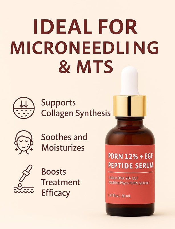 PDRN 120,000 ppm EGF Peptide Microneedling Serum w/Volufiline, Salmon DNA & P... gallery