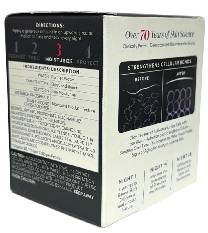 Olay Regenerist Retinol 24 Night Cream Fragrance-Free 48g/1.7fl.oz. New In Box gallery