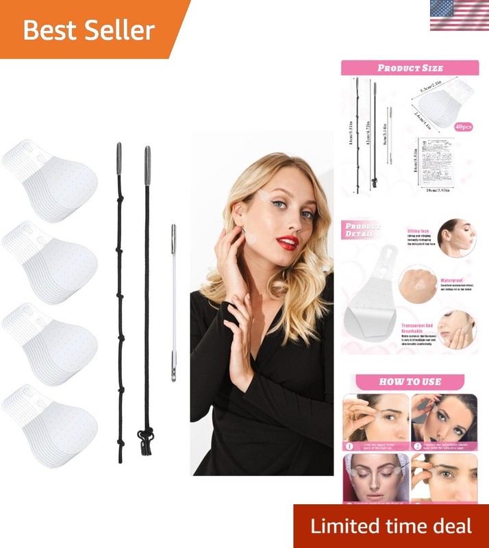 40PCS Face Lifting Tape, Face Tape Lifting Invisible, Face Lift Tape Invisibl…