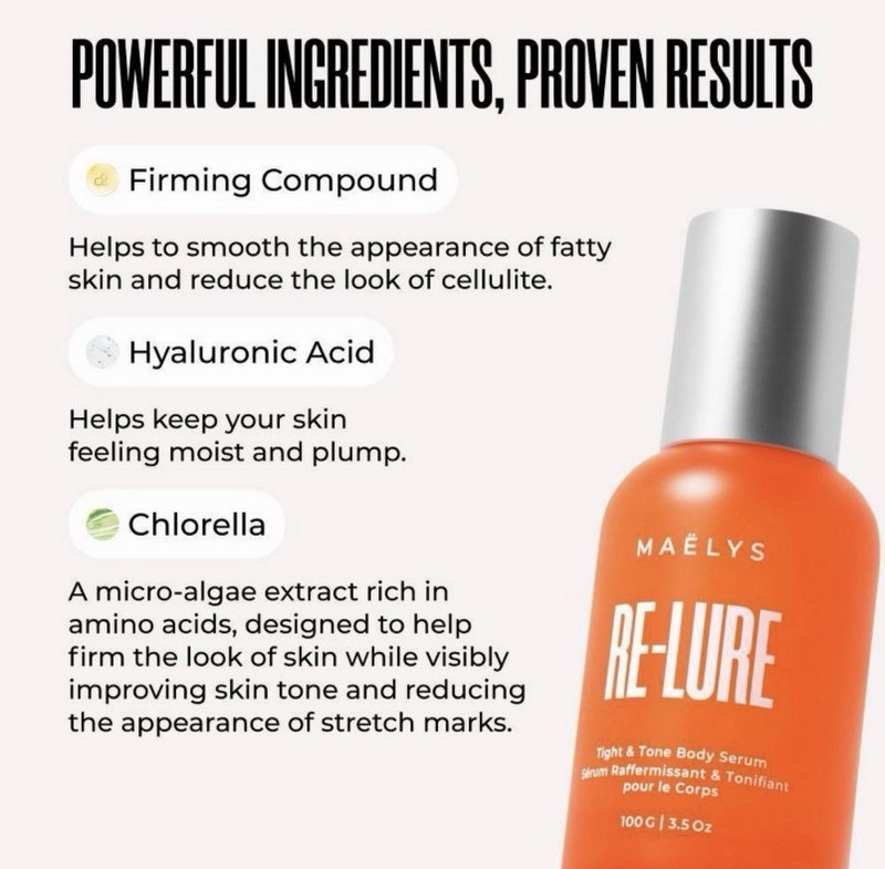 MAËLYS RE-LURE Tight & Tone Body Serum - 3.5 fl oz REDUCE CELLULITE gallery