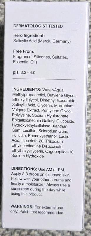 Minimalist Salicylic Acid Face Serum 02% for Acne Prone Skin 30ml 1 oz BB 7/25 gallery