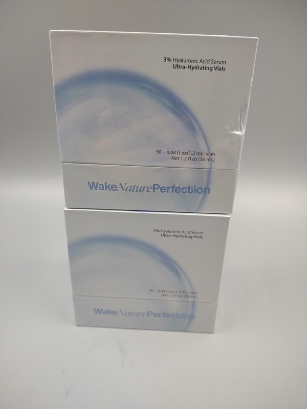 2 Wake Nature Perfection 3% Hyaluronic Acid Ultra-Hydrating Vials ~ Exp. 10/27