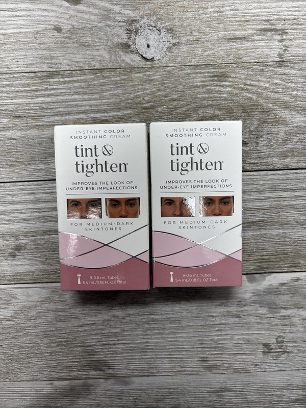 2 pk Tint & Tighten Instant Color Smoothing Cream Medium/Dark 9 0.18 fl oz Tubes