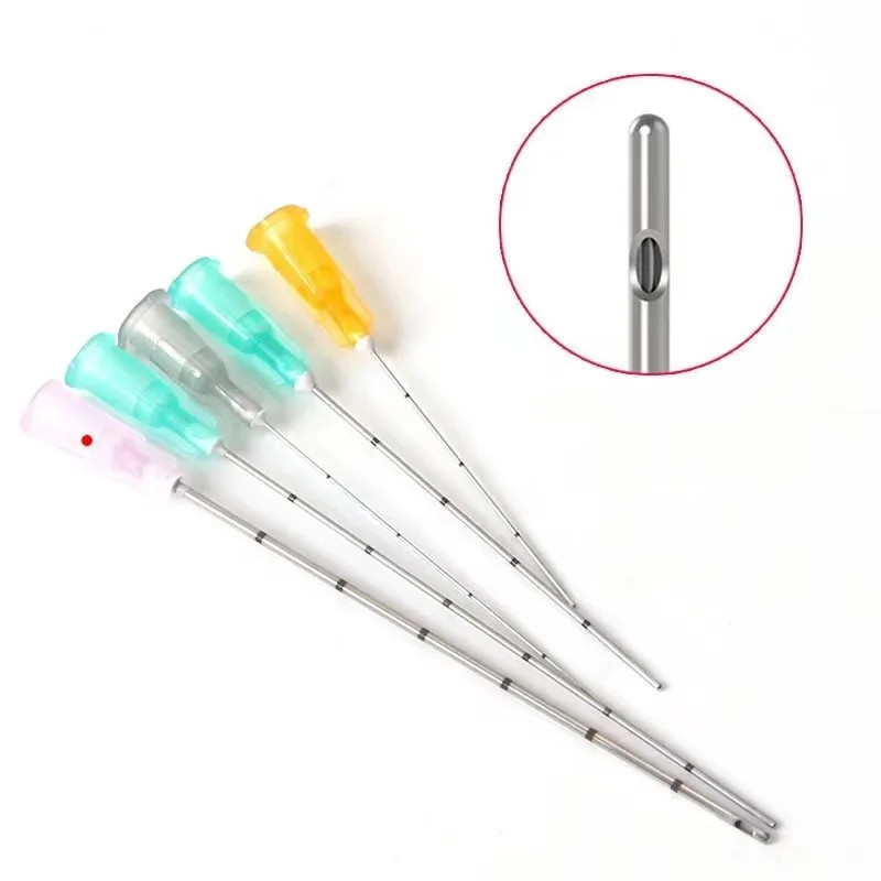 5/10pcs 18G-30g 38-50-70mm Blunt Tip for Fillers Micro Cannula with Puncture gallery