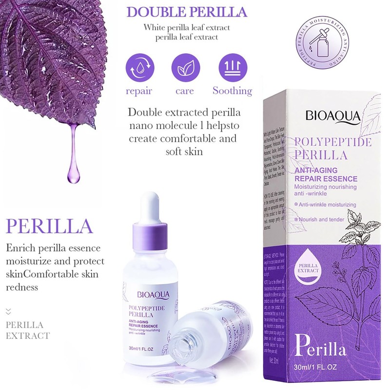 BIOAQUA Polypeptide Perilla Anti-Aging Serum Anti-Wrinkle Face Skin Care 30ml gallery
