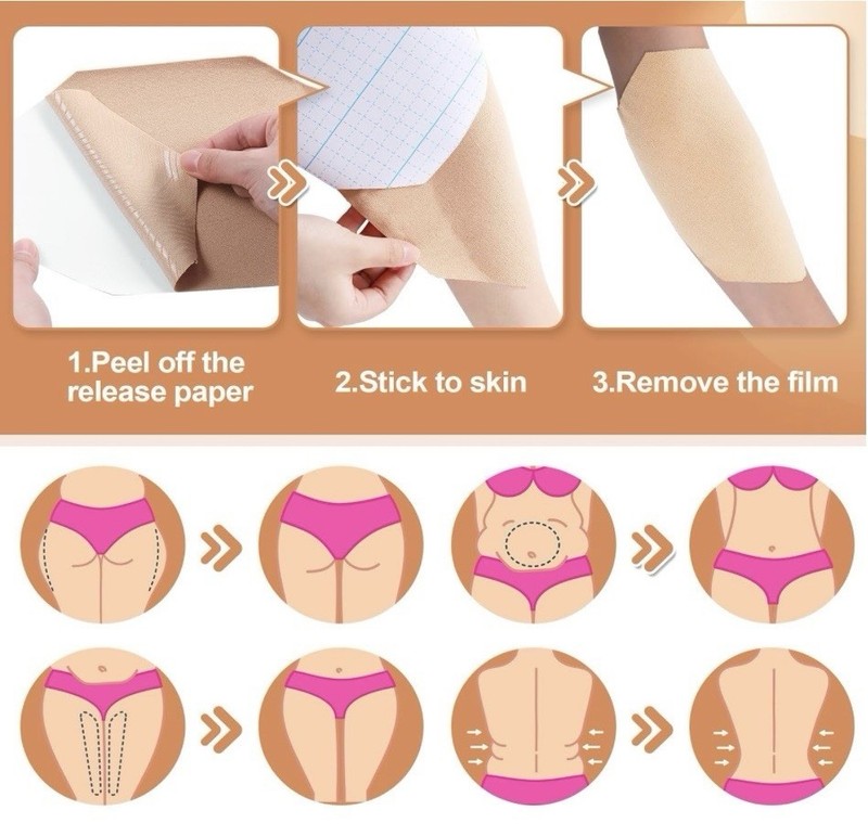 Geiseraile 50Pcs Tummy Lift Tape-Thighs Arms Legs Back Cellulite/Trapezoid*READ gallery