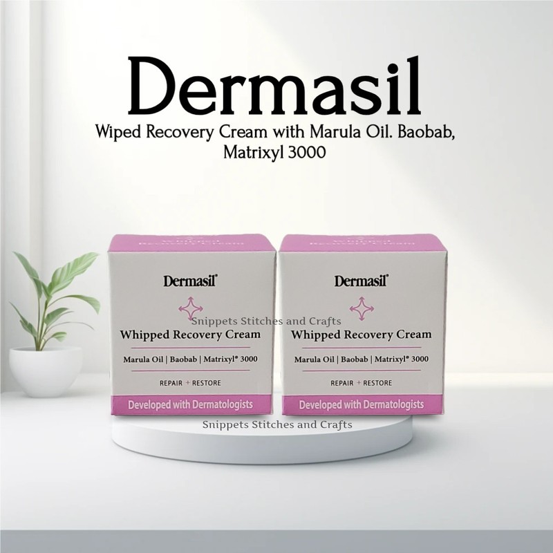 2 X Dermasil Whipped Recovery Cream Marula Oil Baobab 1.7 FL Oz Each