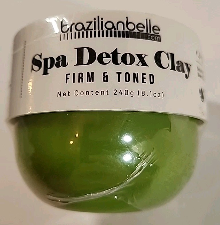 NEW SEALED Brazilian Belle Spa Detox Clay Firming Toned 8.1oz All Natural