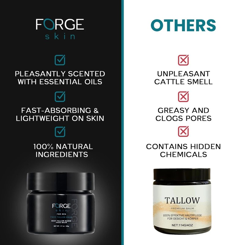 Forge Skin Men's Wrinkle Defense Beef Tallow Balm for Skin | Beef Tallow for ... gallery