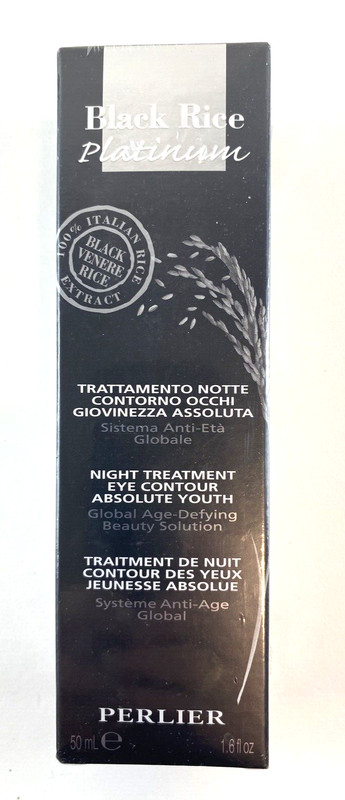 Perlier Black Rice Platinum Eye Contour Serum Beauty Flash Effect 1.5 Oz Italy