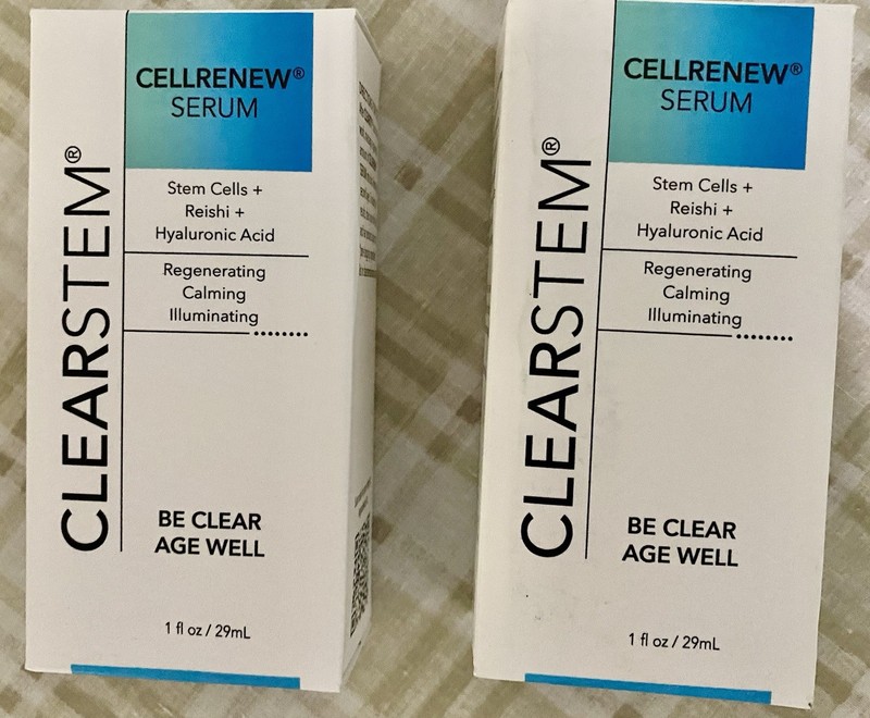 2 NEW Bottles Clearstem Cellrenew Serum Stem Cells Reishi Hyaluronic Acid