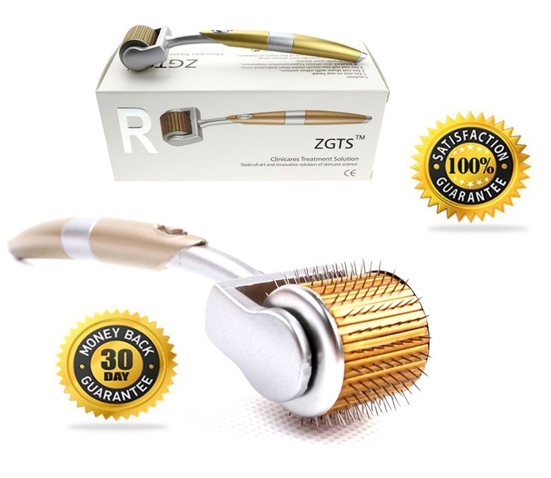 ZGTS® Titanium Derma Roller For Face, Wrinkles, Acne w/Free Travel Case 0.5 mm