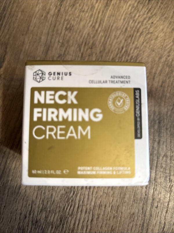 Genius Cure Neck Firming Cream Advanced Celular Tx Potent Collagen Formula 2oz