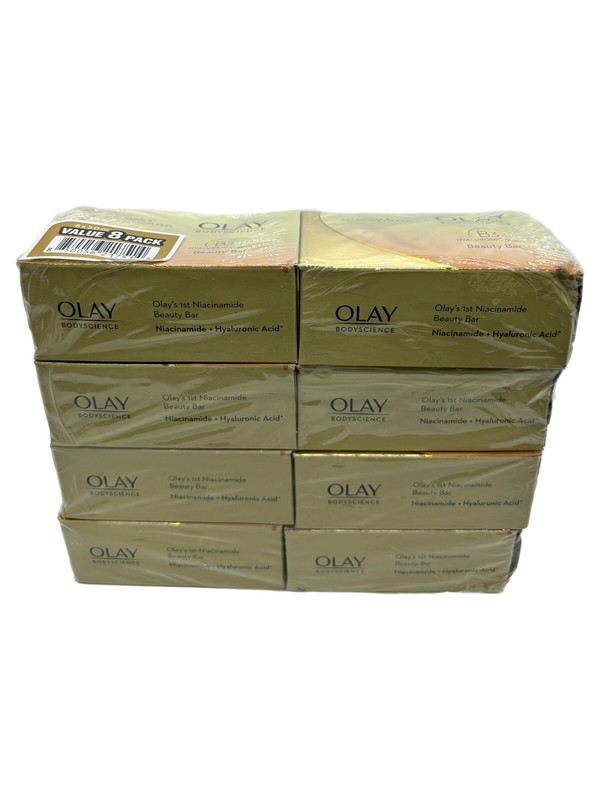 Olay B3 + Hyaluronic Acid Cleansing & Moisturizing Beauty 8 Soap Bars gallery