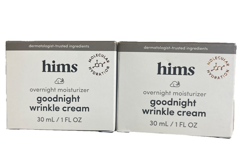 New Set of 2 Hims Goodnight Wrinkle Cream Overnight Moisturizer 1oz/30mL Per NEW