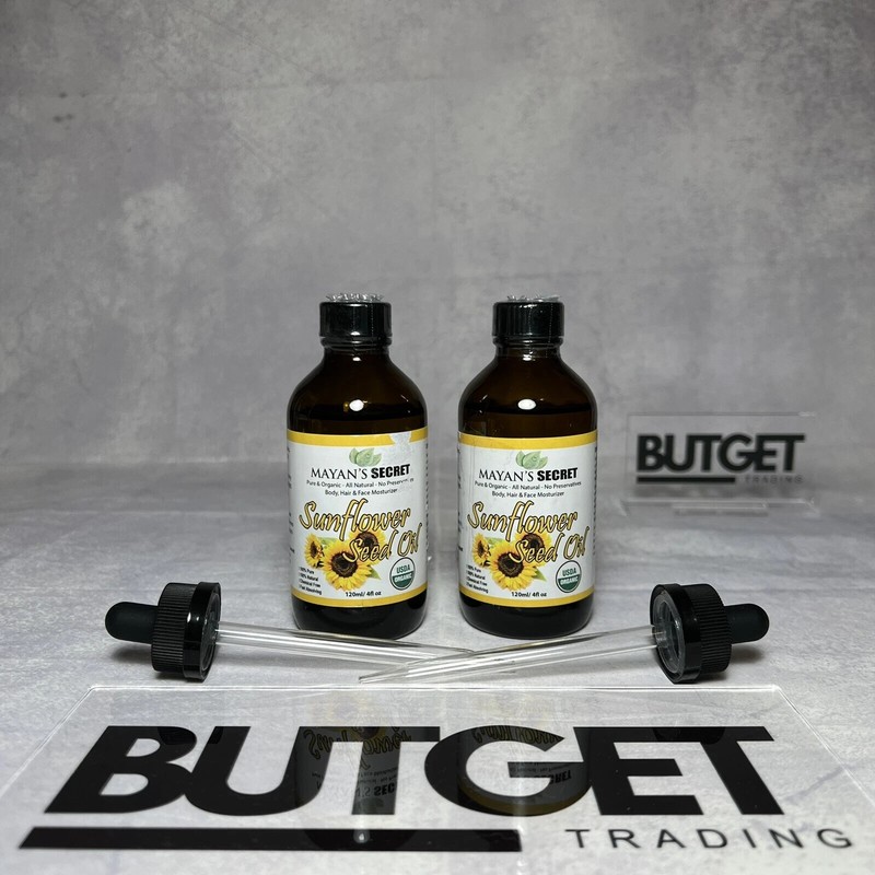 Bundle Total (2) X Mayan’s Secret Organic Sunflower Seed Oil 4oz/Ea Ship Fast